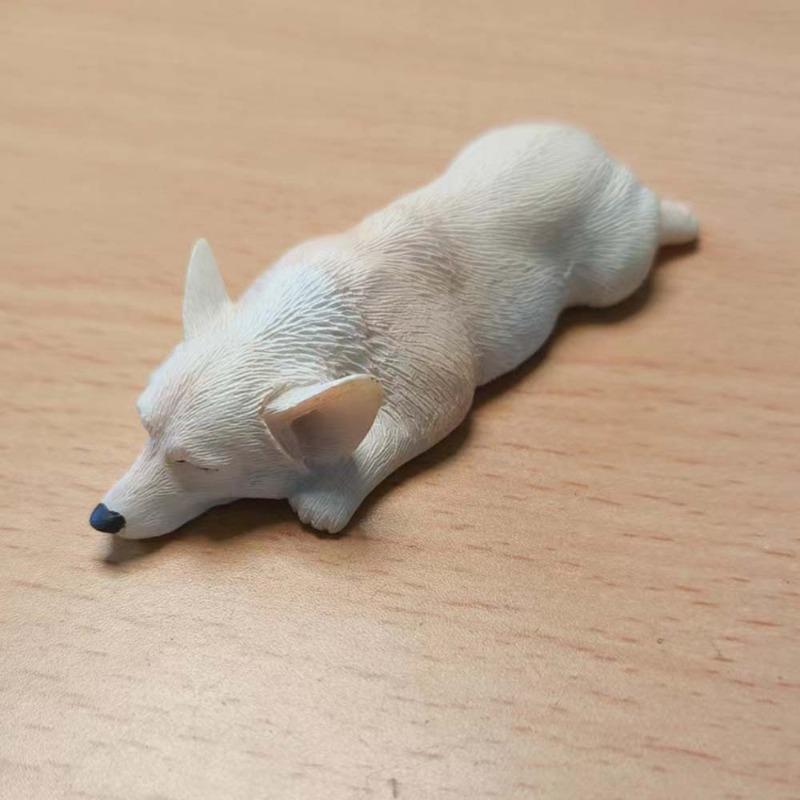 Warm Series, Sleepy Series, Corgi Model, Super Cute Shiba Inu Figurine, Fridge Magnet Doll