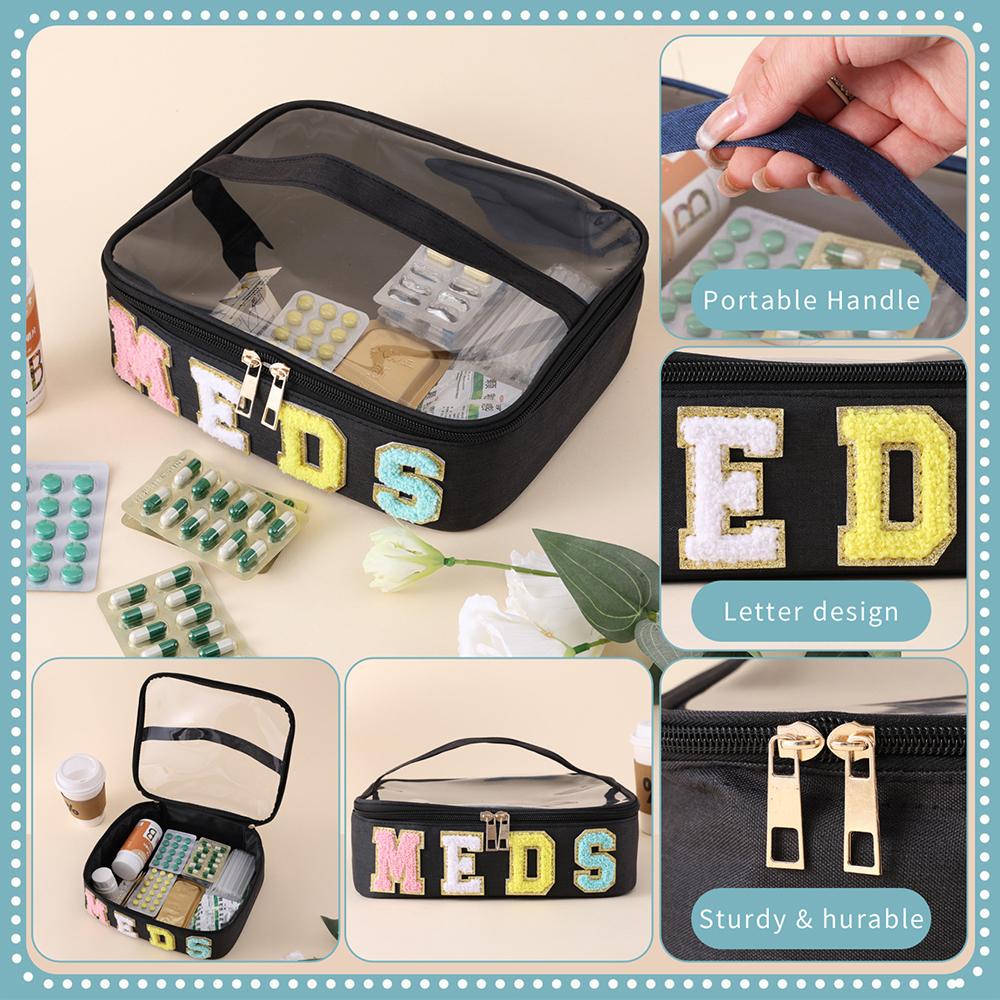 Portable Medicine Storage Bag Travel First Aid Kit Drug Storage Oxford Cloth Home Practical Medicine Box Makeup Wash Bag