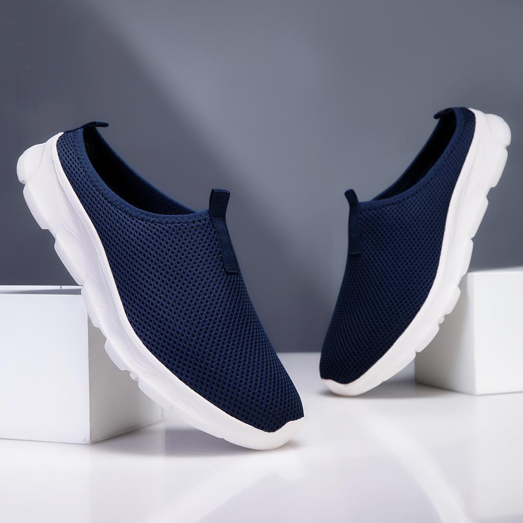 Men Casual Shoes Slip-On Half Slippers Running Shoes Men Plus Size Sport Shoes Lightweight Comforty Breathable Walking Sneakers