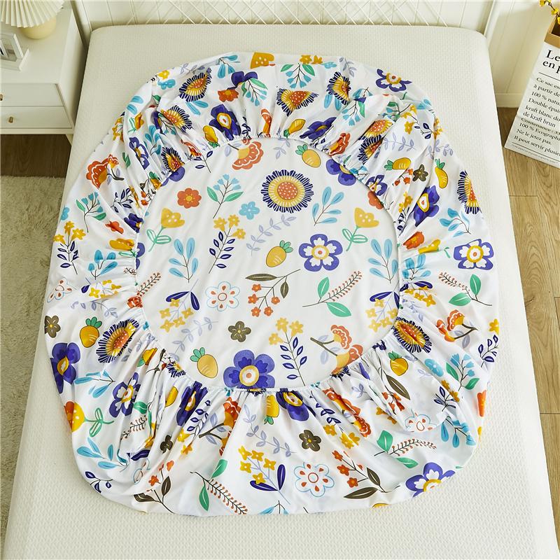 1 buc. Husă pentru saltea cearșaf îmbrăcat cu patru colțuri cu cearșaf de pat cu bandă elastică (Fara fata de perna)