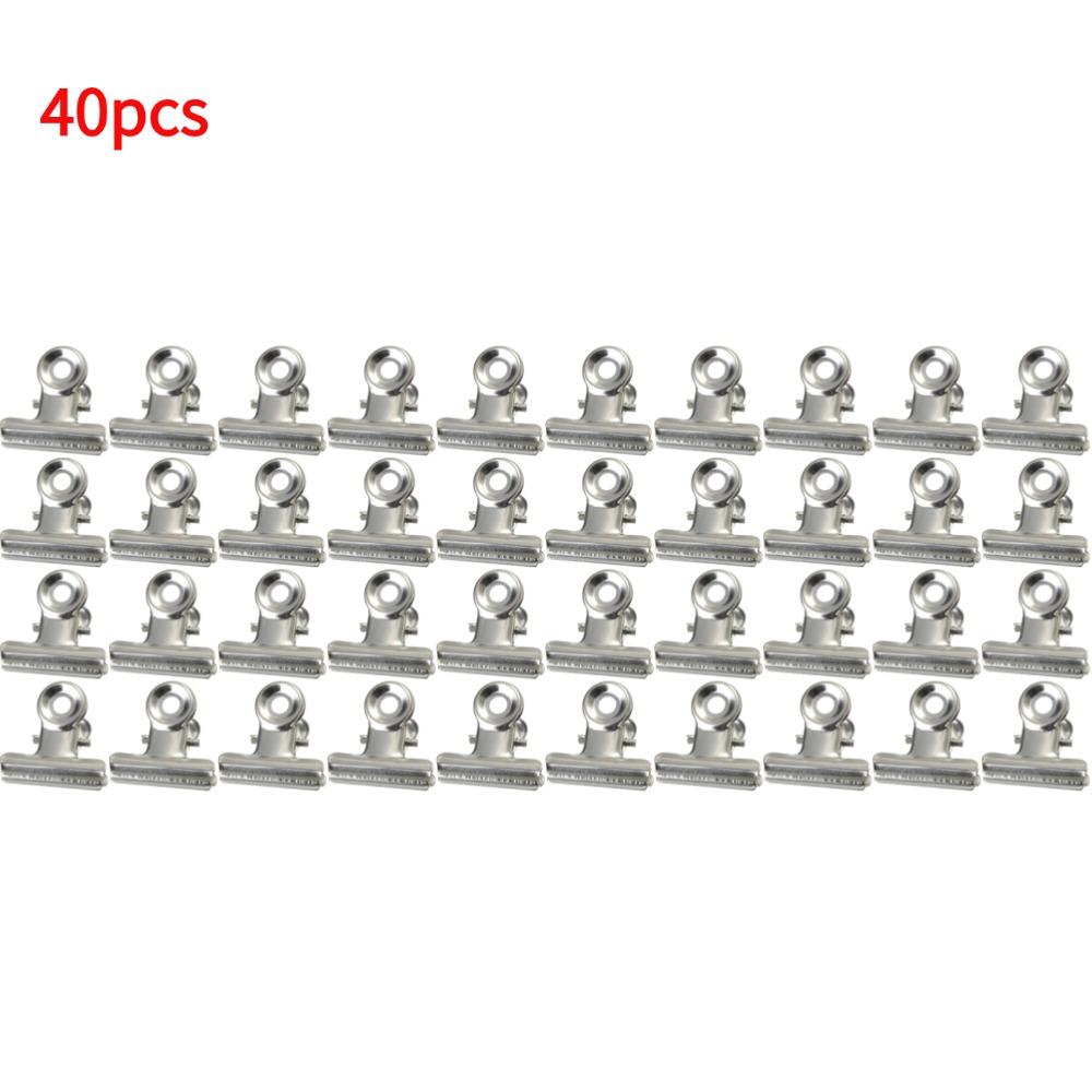 Stainless Steel Chip Bag Clips For Air Tight Seal Grip Food Sealing Clamp Clip  Binder Paper Photo File Stationary Binder Clip
