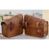 Motorcycle Leather Side Pouch Panniers Saddle Handmade Genuine Bags Saddlebag