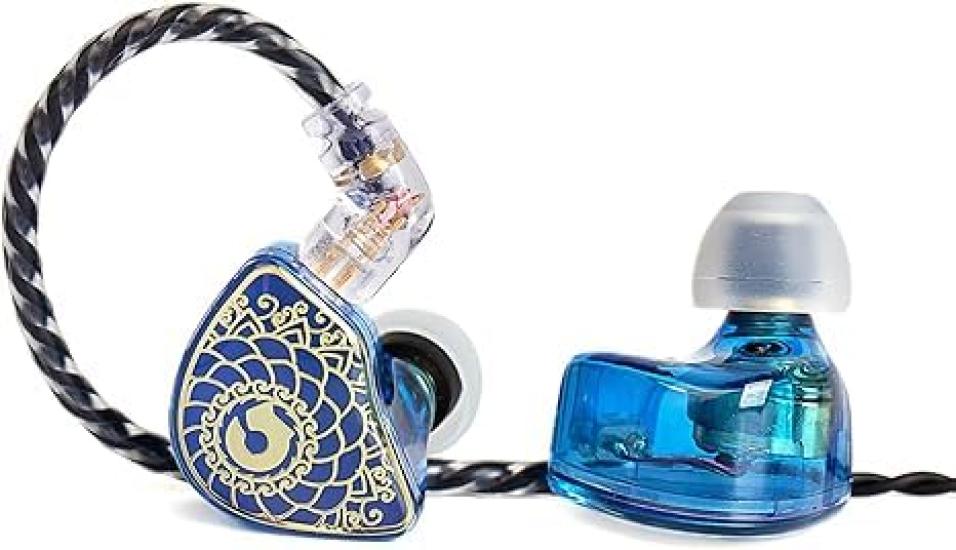 

Yinyoo TANGZU Wired Gaming Monitors with Dynamic 10mm PET Dynamic 5N OFC Dual Sound Cavity Superior Noise HiFi Earphones with Wan er In-Ear Monitors, синий