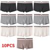 10PCS Men's Cotton Boxer Underwear Breathable Boxers Shorts Underwear Panties for Men