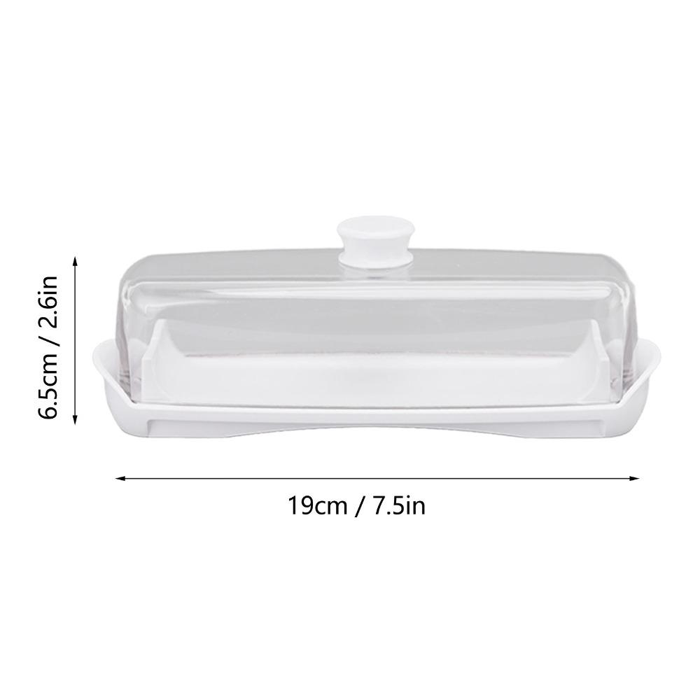 Plastic Butter Dish With Lid Transparent Cover Butter Keeper Container For Refrigerator