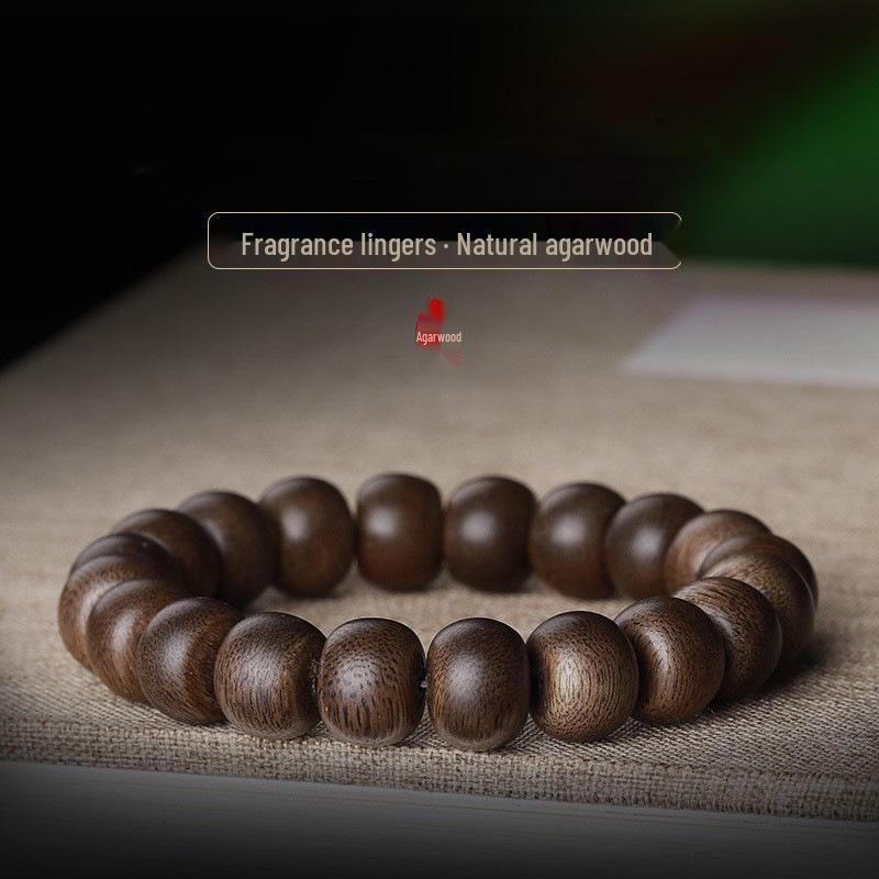 

Браслет Pixiu з нефриту Хетіан - Мужній з агарового дерева, Жіночий з нефритових намистин, Подарунок для пари, Рік Дракона, Різдво, Рік народження.