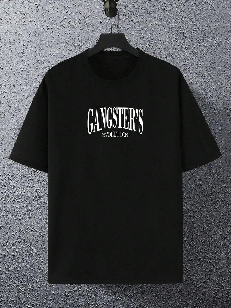 Hot selling new mens portrait pattern polyester hiphop luxurious breathable round neck Tshirt outdoor street casual top