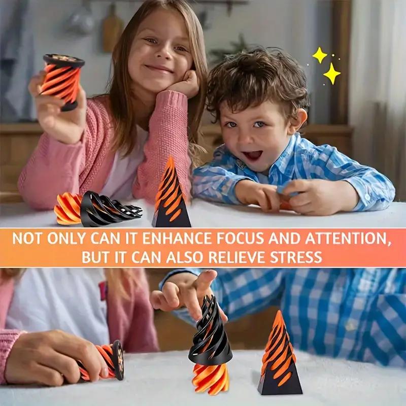 3D Printed Spiral Decompression Toy, Quick Acting Fingertip Decompressor Series