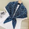 Ethnic Style 110 Cashew Nut Printing Square Scarf Versatile Headscarf Sunscreen Silk Scarf Women'S Literary And Retro