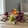 Real Touch Artificial Slipper Orchid Lifelike Single Branch Simulation Orchid Realistic Silk Orchid Flower Indoor Potted