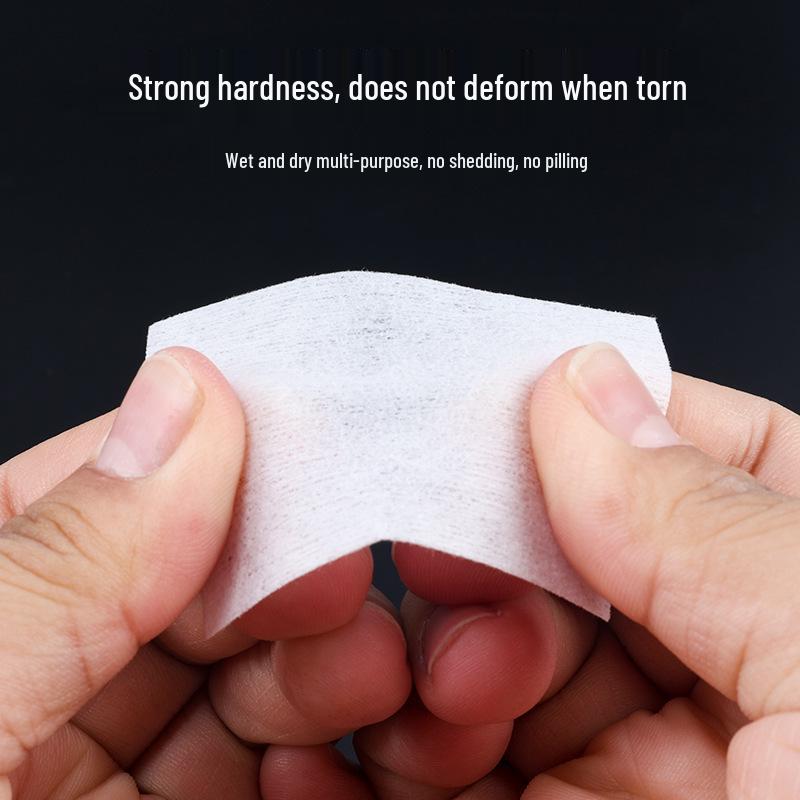 Thickened Disposable Fiber Nail Polish Remover Pads - Non-Shedding Cotton Wipes for Nail Art & Makeup Removal