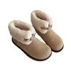 Cute belt buckle snow boots women's new winter casual versatile plush short boots plush thermal cotton shoes