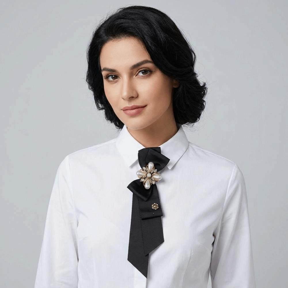 Choker Long Necktie Black Shirt Tie Retro Bow Tie  Women