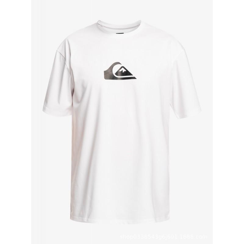 Quiksilver Mens Short Sleeve Rash Guard UV Protection Surf Shirt Diving Swimming Water Sports