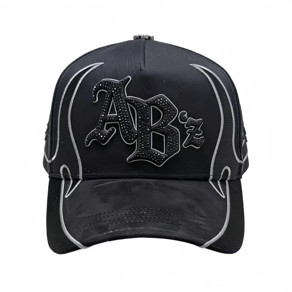 Wholesale Yo No Pesco Star Satin Lined Terry Dobby Embroidered Bling Sports Cap 5 Panel Rhinestone Brim Baseball Caps Barbas