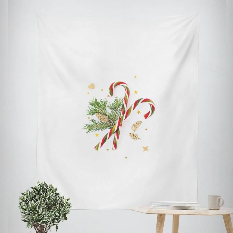 New Year Christmas Theme Santa Claus Penguin Pattern Living Room Bedroom Decorative Tapestry