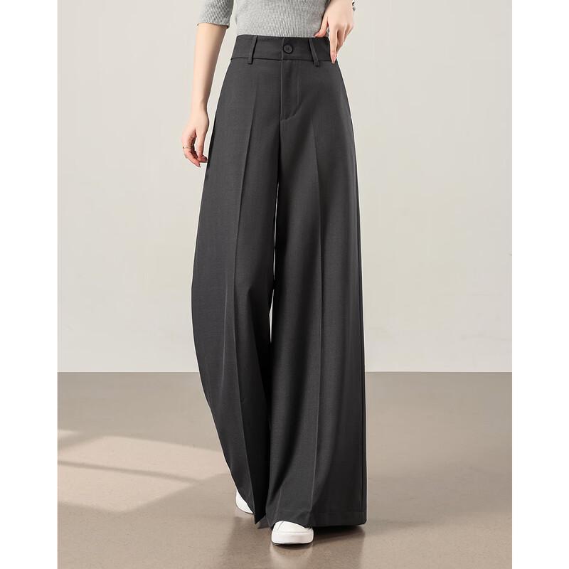 TERRE BLEUE Women's Loose Wide-Leg Commuter Suit Pants