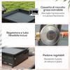 Gas Barbecue Griddle with 2 Burners, Non-Stick Top and 4.8kw Power, Silver