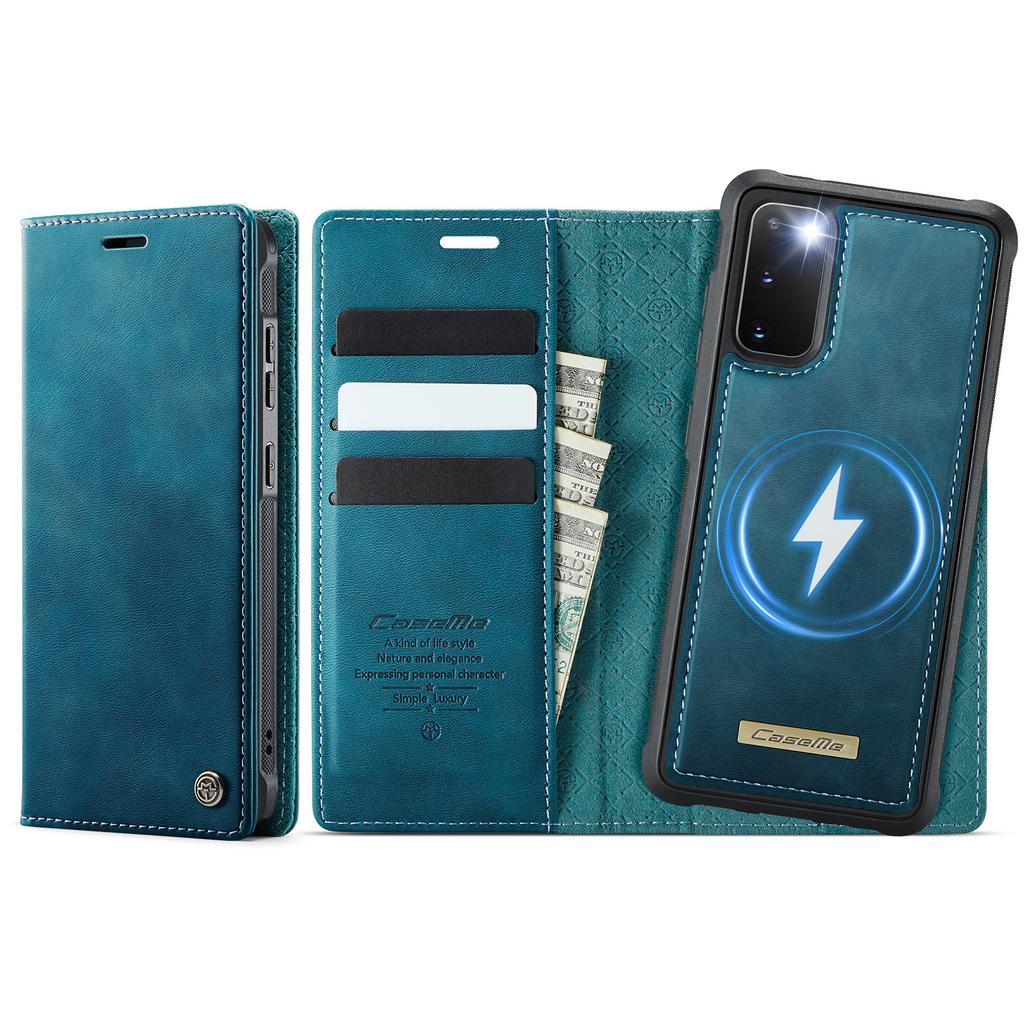 For Samsung Galaxy S20 4G/Galaxy S20 5G Case CASEME C49 Compatible with MagSafe RFID Blocking Detachable Wallet Leather Phone Cover