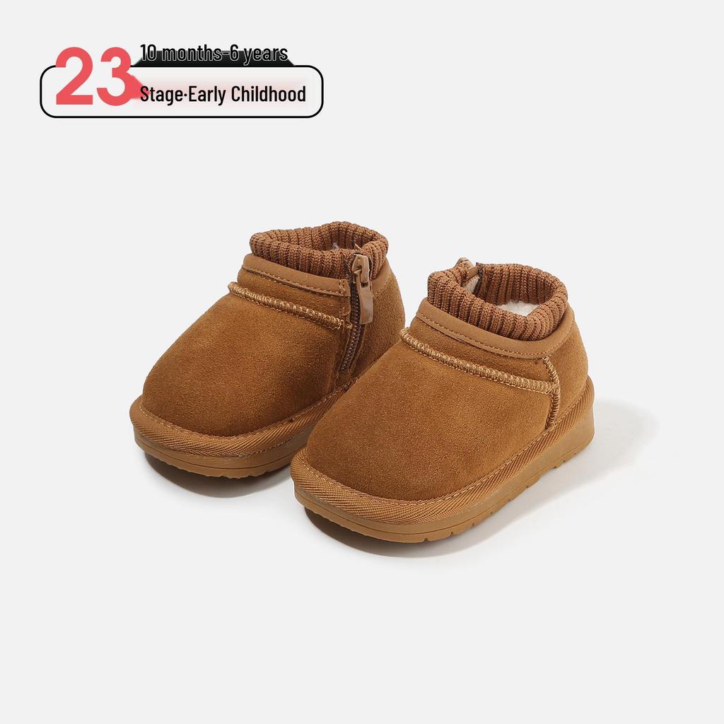 2025 Autumn/Winter Toddler Boots: Cozy Fleece-Lined Cotton, Soft Non-Slip Sole, Comfortable Baby Shoes