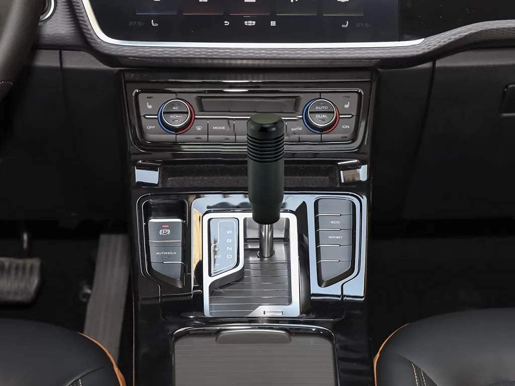 Lunsom 85mm Car Shift Knob Metal Short Shift Knob Aluminum Alloy for Auto and Manual Car (Black)