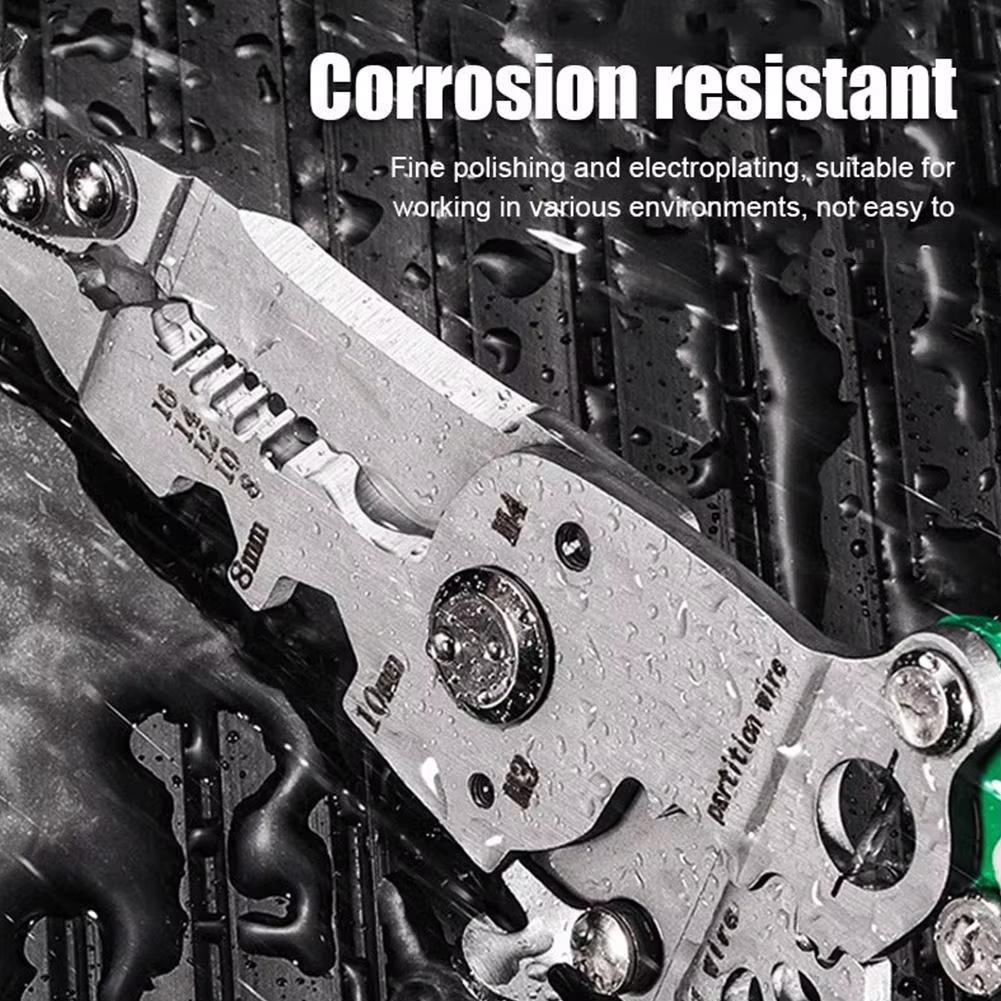 Upgrade cutting tool 1 piece multi-function folding wire stripper crimping pliers cable cutters