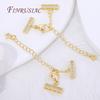 18K Gold Plated 3-row Pearl Necklaces Connectors,Extension Chain with Lobster Clasps For Jewelry Making Supplies DIY Accessories