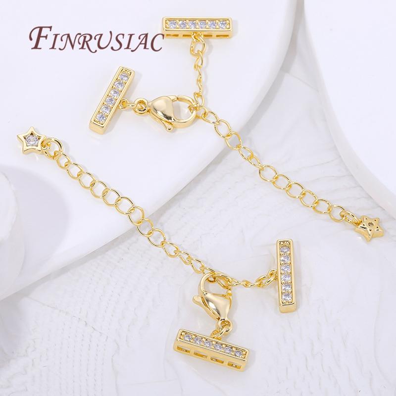 18K Gold Plated 3-row Pearl Necklaces Connectors,Extension Chain with Lobster Clasps For Jewelry Making Supplies DIY Accessories