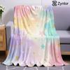 Glitter Star Sky Ultra Soft Sherpa Fleece Blanket Fluffy Warm Halloween Cozy Throw for Sofa Couch Bedroom Gift All Season