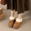 Lazy Velvet Bag Head Cotton Shoes for Women, Autumn and Winter Thick-soled Heightening Birkenstock Cotton Shoes for Women