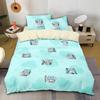 Miku Duvet Cover Set with Pillowcases 50x75cm Multiple Sizes Japanese Manga Hatsune Miku Bedding Set for Adult Kids Adult