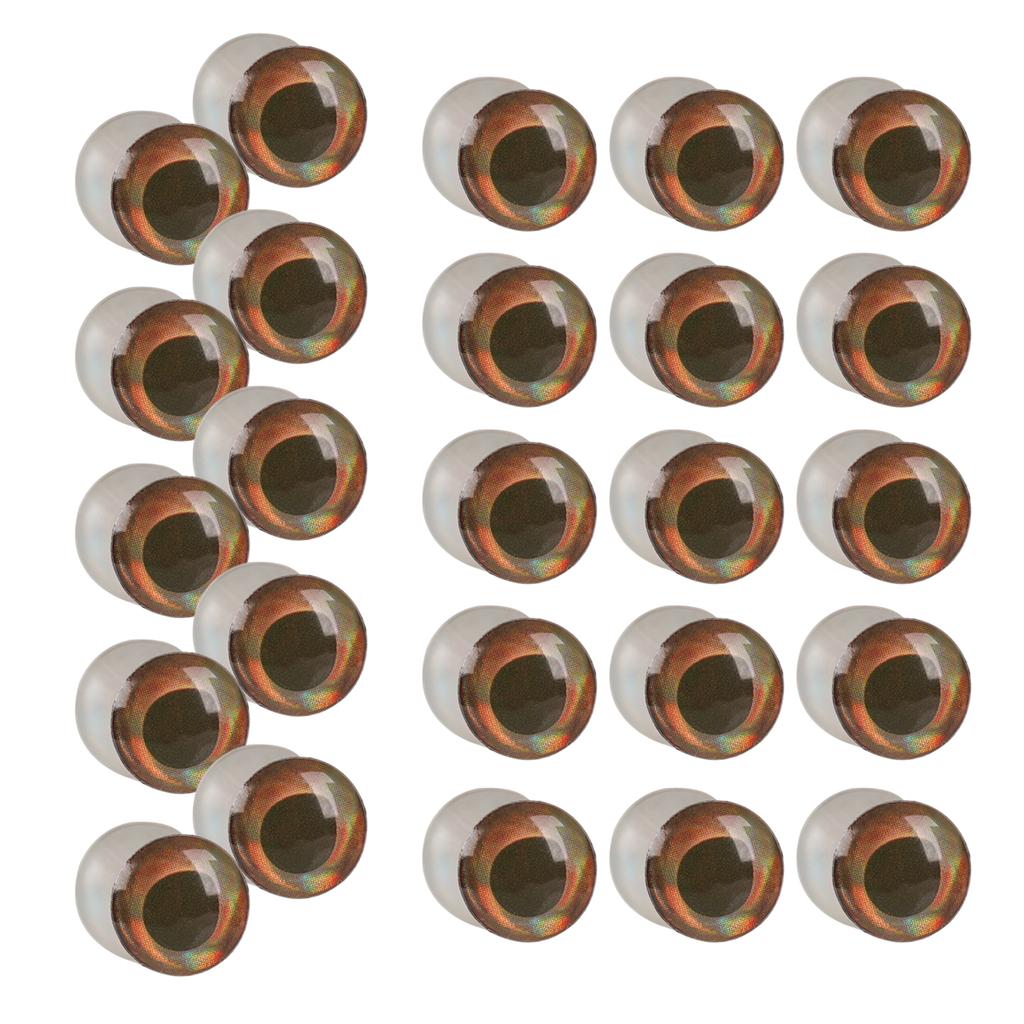 25Pcs/pack Plastic Fishing Dumbbell Eye, 6mm/8mm/10mm Lightweight And Quality Dumbbell Eye For Water Fishing