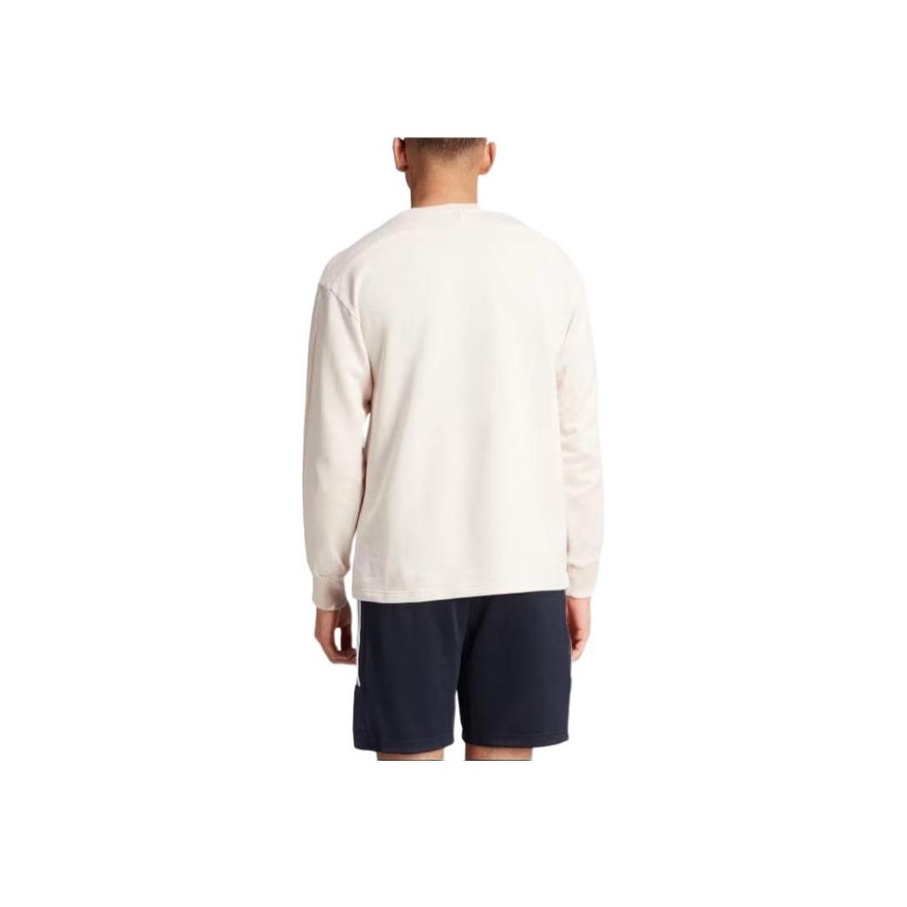 Adidas All Szn French Terry 3-Stripes Garment Wash Crew Sweatshirt Putty Mauve Men Streetwear IR5255