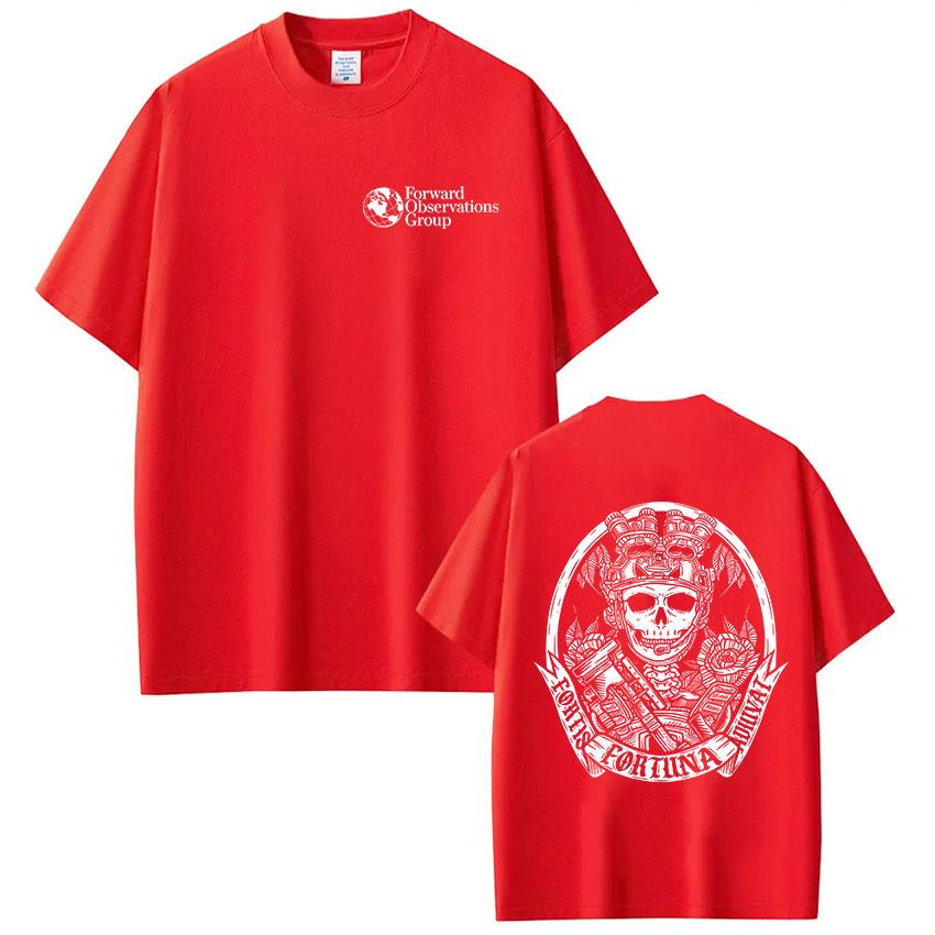 Forward Observations Group Skeleton Gothic Tshirts Unisex Women Fashion Oversized Casual Cotton Short Sleeve T Shirt Streetwear