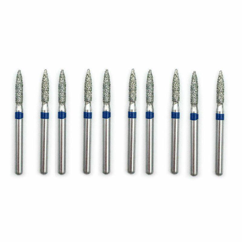 FO-20 10pcs/box Dental Diamond Burs Drill Dental Burs Dia-burs for High Speed Handpiecess Medium Dentist Tools