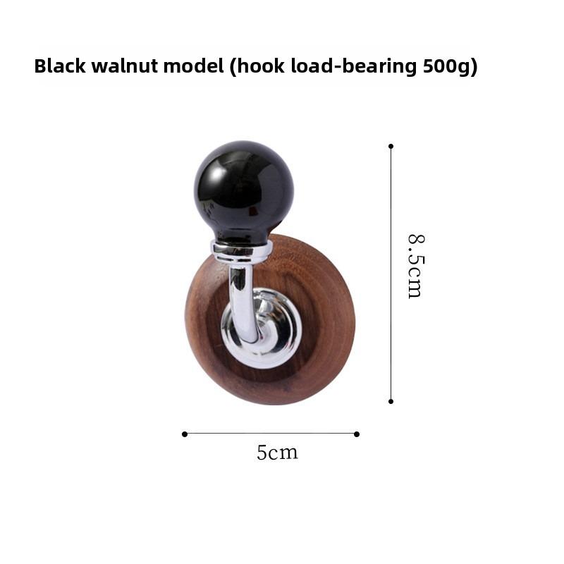 Non-drilling Magnetic Hook Anti-theft Door Magnet, Traceless Nail Magnet, Solid Wood Round Fridge Magnet