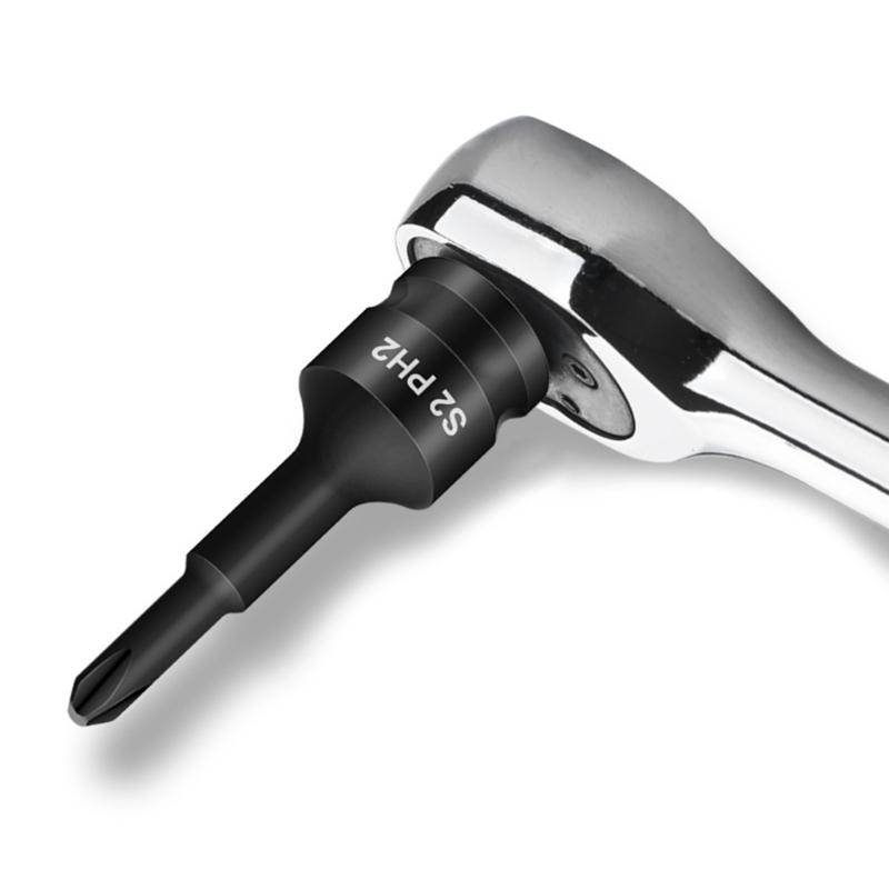 3/8'' Slotted/Cross Screwdriver Bit Sockets Sleeve Nozzles Nut Driver Set Screwdriver Set Bit Sets Tools Socket Wrench