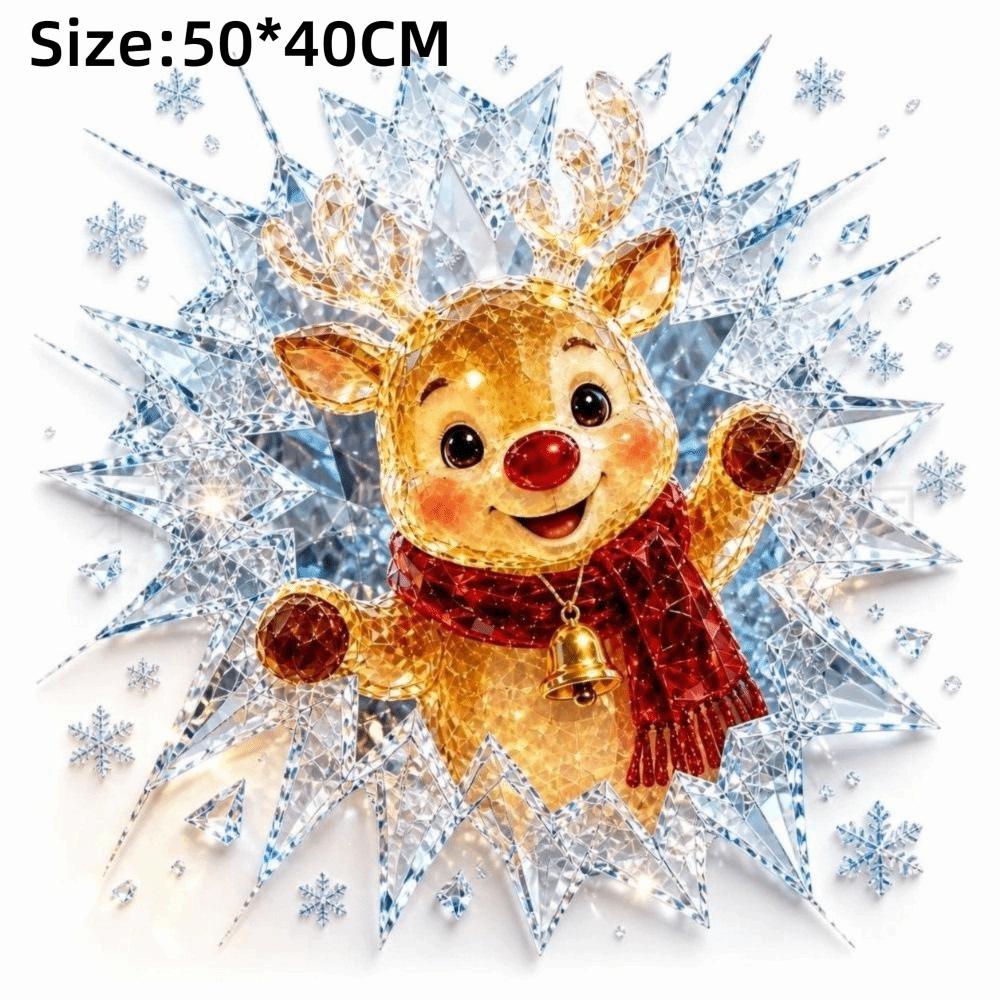 Broken Glass Effect Christmas Window Clings 3D Visual Effect Holiday Window Clings  Holiday Season