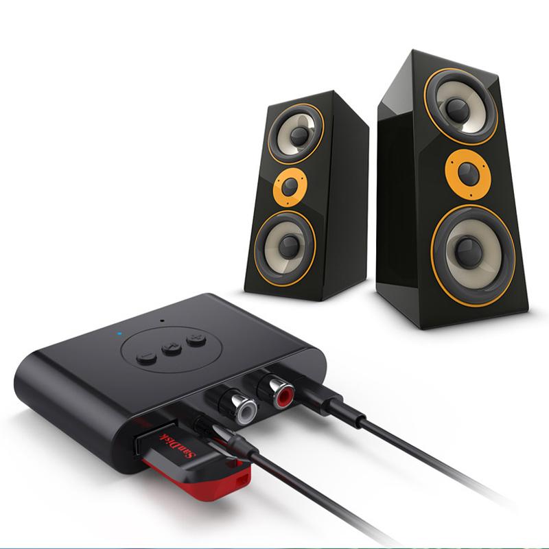 B21 Bluetooth-compatible 5.0 Audio Receiver U-Disk RCA 3.5mm AUX Jack Stereo Music Adapter