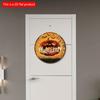 2d Flat 20*20cm, Halloween Home Decoration, Halloween Scary Pumpkin, Wooden Circular Decorative Logo, Creative Decorative Plaque, for Home, Kitchen