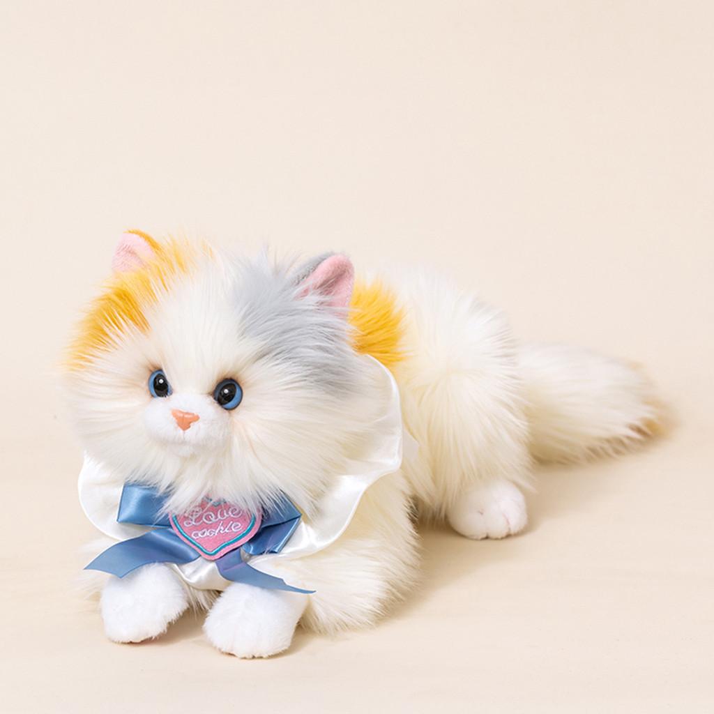 Peluche Gatto Tessuto Morbido a Pelo Corto con Design Animale Carino per Bambini e Collezionisti