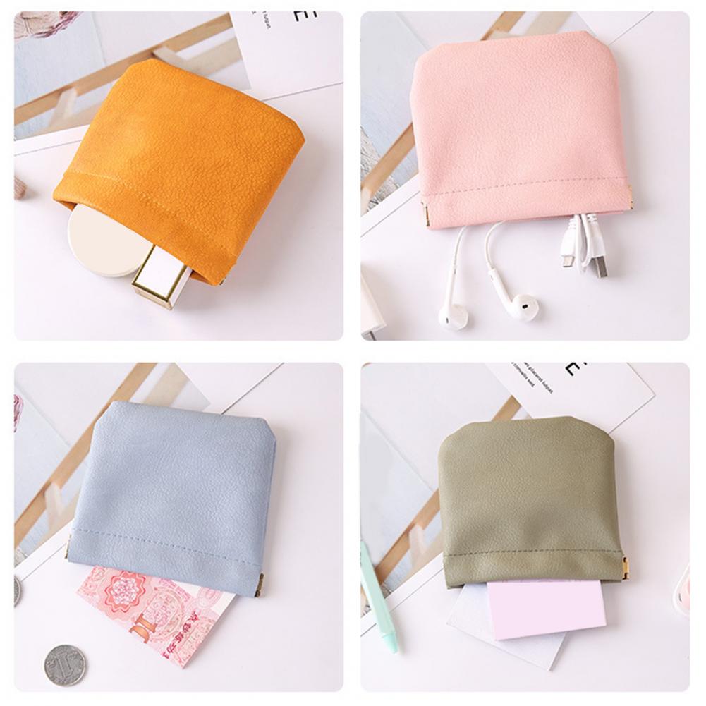 Waterproof Faux Leather Makeup Bag Portable Snap-on Beauty Bag Mini Faux Leather Makeup Bag Set Snap-closure Cosmetic for Travel