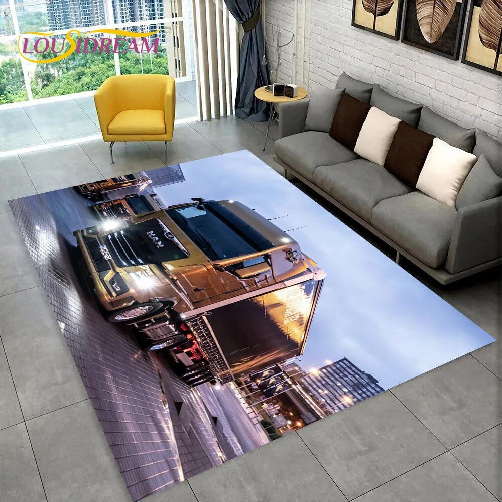Latest MAN Truck Lorry 3D Printing Rug Carpet for Living Room Bedroom Home Decor,Floor Mat Non-slip Decoration for Sofa Doormat