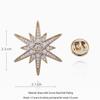 Luxury Six-Pointed Star Brooch for Men, Micro-Paved Zirconia Lapel Pin, Premium High-End Accessory