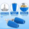 Pressure Washer Turbo Nozzle, 360 Degrees  Rotating Dual Turbo Nozzle with 14'' Quick Connector 2.0