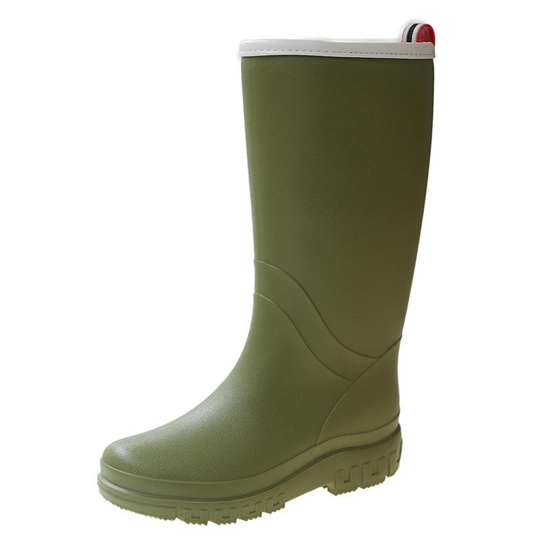 New fashion high tube rain shoes women's adult water boots long tube non-slip water shoes wear long tube warm rain boots rubber shoes