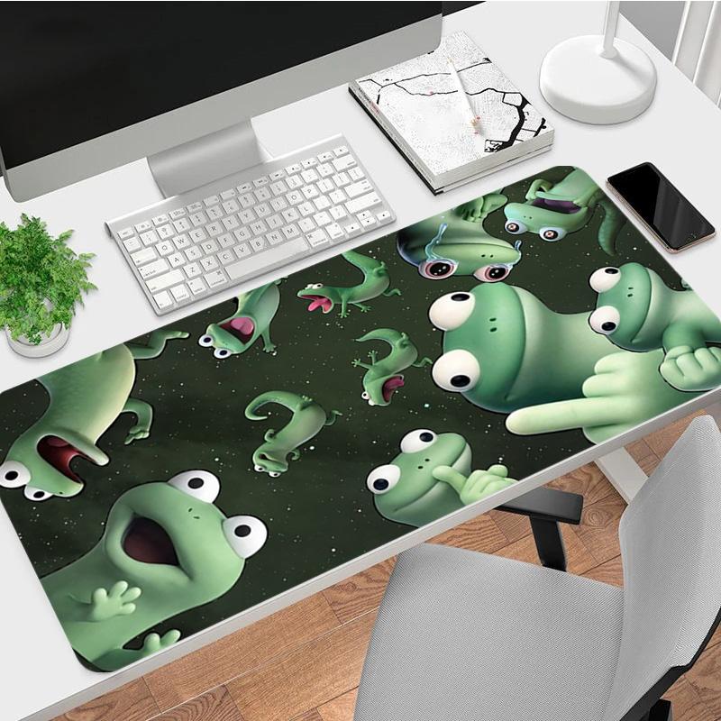 Frog Party Xl Gaming Mouse Pad Nonslip Rubber Base Stitched Edge Waterproof Desk Mat For Pc Laptop Gamer Office Computer Accessories C929855