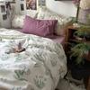 French Style Retro Printed Bedding Rural Style Duvet Cover Solid Color Dust-proof and Easy To Clean Mattress Protective Covers Envelope Pillowcase