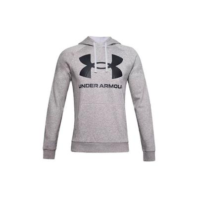 Rival Large Logo Printed Fleece Hoodie Men Hoodies Gray 1357093-011