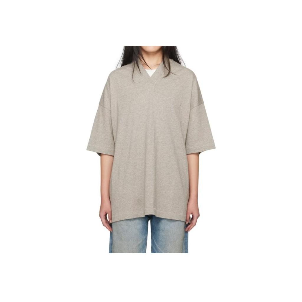 Fear of God Essentials V Neck Heather Grey Men Tops 125SU244211F